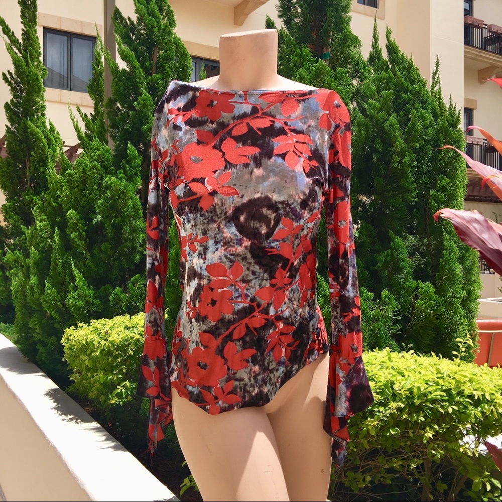Velvety Floral Top